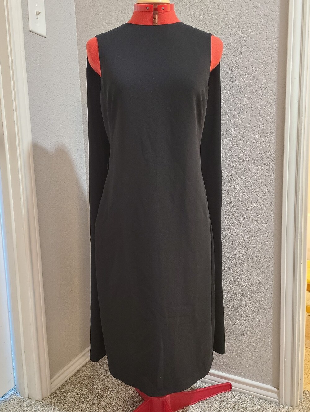 Ralph Lauren Purple Label Black Long-Sleeve Sheath Dress